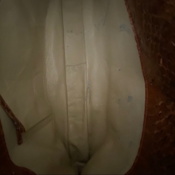 Vintage Snake Skin Purse Satchel Bag - Picture 10 of 14